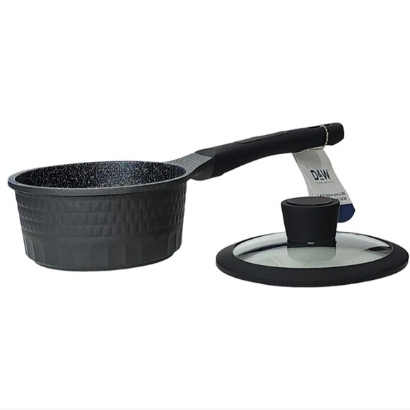 D&W Premiwm Cookware 6.3" Saucepan Casserole with Lid Non Stick Aluminum 1.4Qt - Picture 10 of 14